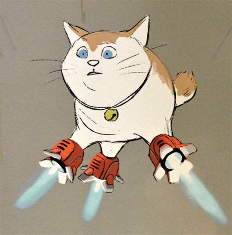 Mochi the cat in rocket boots (invented by Hiro Hamada) | Big hero 6, Disney concept art, Big hero