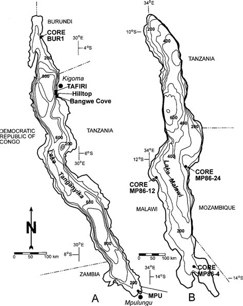 Lake Tanganyika Bathymetry Map - My Maps