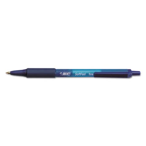 Essendant BICSCSF11BE Soft Feel Ballpoint Retractable Pen, Blue Ink ...