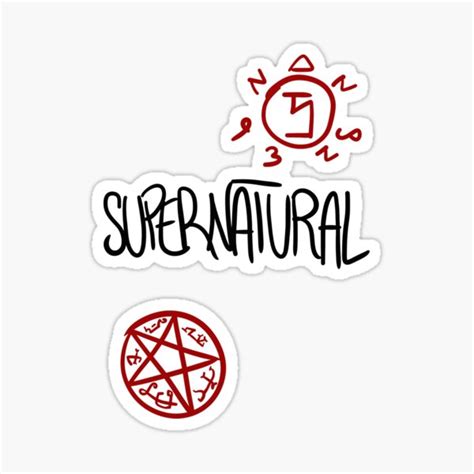 "supernatural logo ♥" Sticker by cursedornot | Redbubble