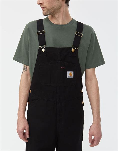 Carhartt WIP Bib Canvas Overall in Black | Overalls, Carhartt overalls, Carhartt overalls mens