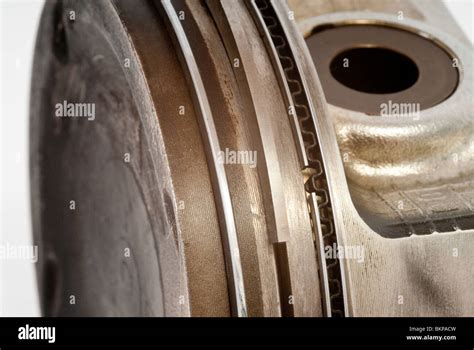 Worn Piston & Piston Rings From a Mitsubishi Evo Stock Photo - Alamy