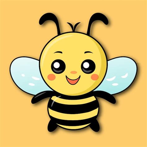 Premium Vector | Vector cute cartoon bee clipart character illustration