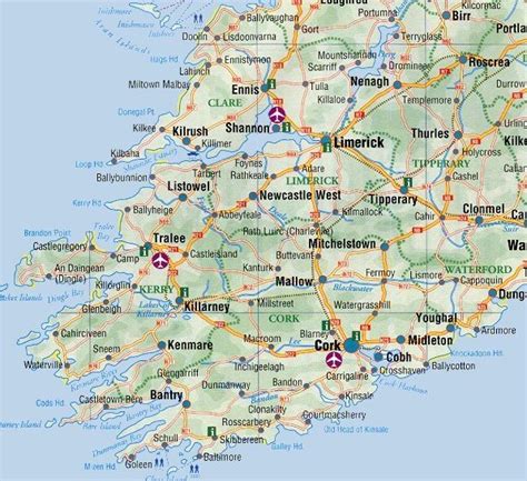 Ireland Maps Free, and Dublin, Cork, Galway