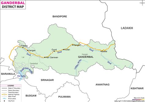 Ganderbal District Map