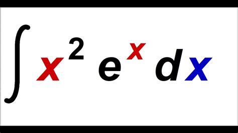 Integral x^2e^x , integration by parts twice, done fast in 2.3 minutes - YouTube