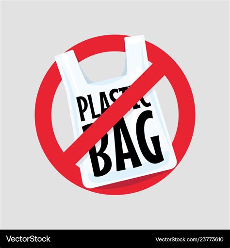 No plastic bag concept Royalty Free Vector Image