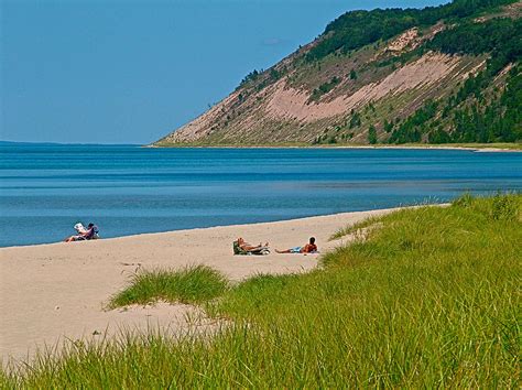 Empire Bluffs From Esch Beach In Sleeping Bear Dunes Nls Photograph