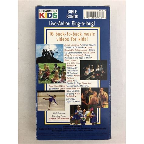 Cedarmont Kids Action Bible Songs VHS 16 Classic Christian Songs for Kids - Etsy UK