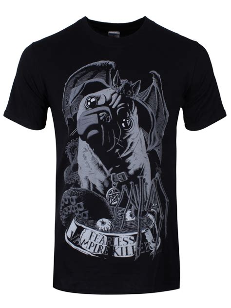 Fearless Vampire Killers Demonic Pug Men's Black T-Shirt - Buy Online at Grindstore.com