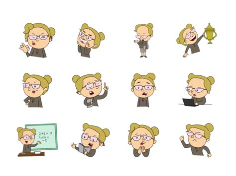 Teacher emoji set by Emoji Expert on Dribbble