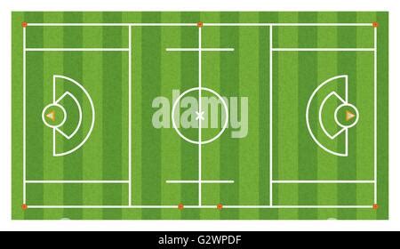 An aerial view of a lacrosse field with lines and goals Stock Photo: 105007011 - Alamy