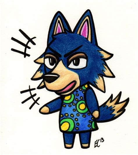 Animal Crossing: Wolfgang (Coloured) by ToastyLynx on DeviantArt