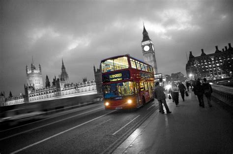 London bus black and white photography with color | Black and White Photography