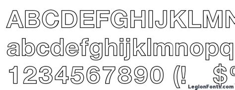 Helvetica LT 75 Bold Outline Font Download Free / LegionFonts