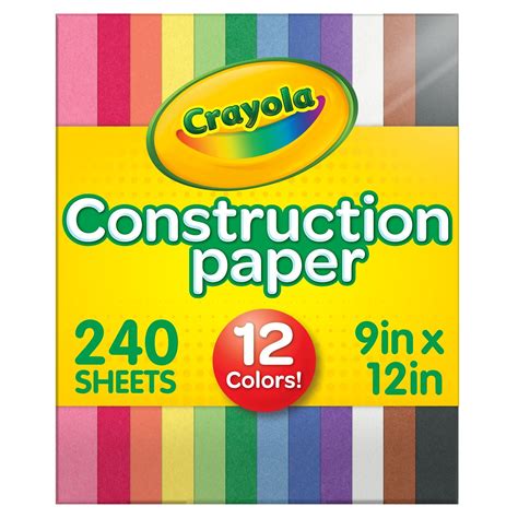 Crayola Construction Paper in 10 Assorted Colors, School Supplies ...