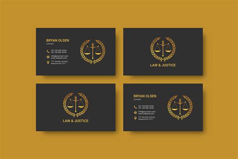 Lawyer Business Card Template | Business Card Templates ~ Creative Market