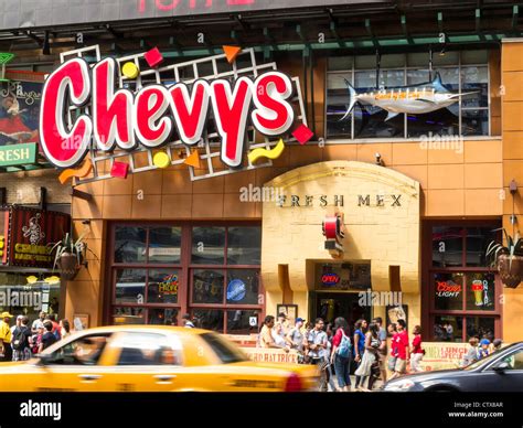 Chevy's Mexican Restaurant, Times Square Area, NYC Stock Photo - Alamy