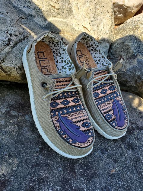 Aztec Custom Hey Dude Shoes- Women's – TTT-Custom-Leather-