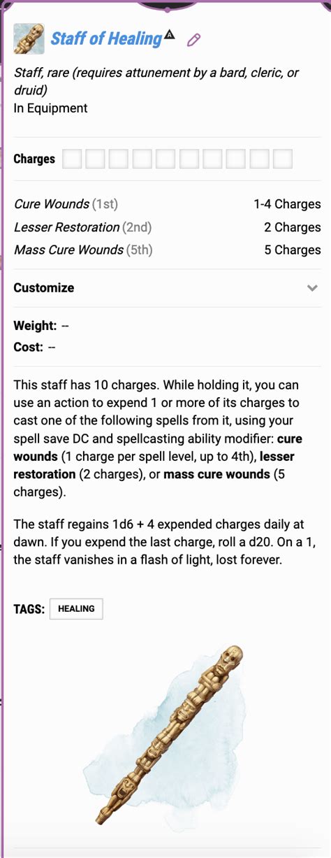 Quick question about the Staff of Healing : r/dndbeyond