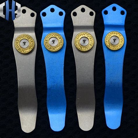 EDC Knife Belt Clip Knife Button Pocket Clip Material TC4 Titanium ...