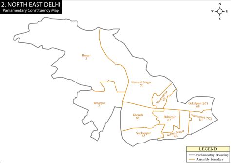 North East Delhi Parliamentary Constituency Map, Election Results and ...