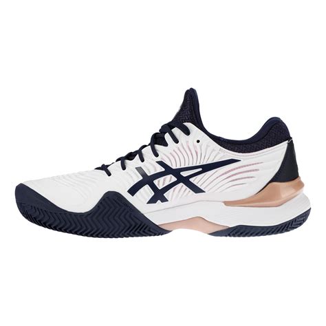 Buy ASICS Court FF 2 Clay Court Shoe Women White, Dark Blue online ...