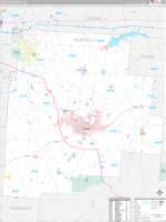 Fairfield County, OH Zip Code Wall Map Red Line Style by MarketMAPS - MapSales