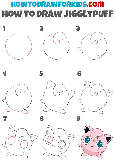 How to Draw Jigglypuff - Easy Drawing Tutorial For Kids