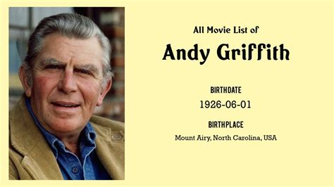 Andy Griffith Movies list Andy Griffith| Filmography of Andy Griffith - YouTube