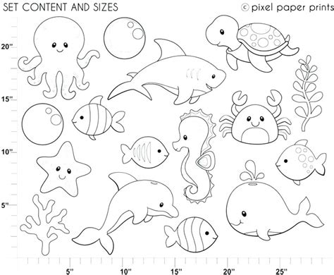 Underwater Animals Coloring Pages at GetColorings.com | Free printable ...