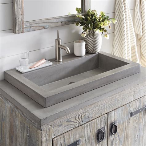 Trough Bathroom Sink Vanity - Artcomcrea