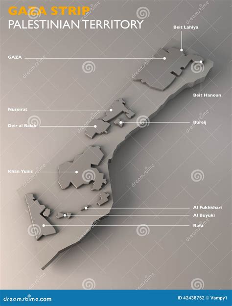 Mappa Della Striscia Di Gaza E Della Città Illustrazione di Stock - Illustrazione di sfondo ...