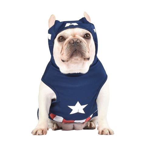 Buy Marvel Legends Captain America Dog Costume, X-Small (XS) | Hooded ...