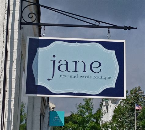 Outdoor sign for Jane's boutique | Exterior signage, Outdoor signage, Signage