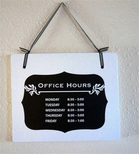 Personalized Office Hours Sign - window Business Hanging Wood signage 9 ...