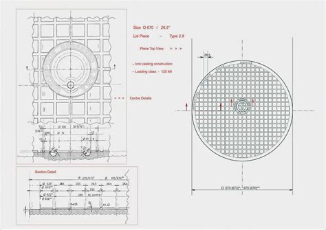 Ductile Iron Manhole Covers: Size-670 Ductile iron manhole covers - 125 kN