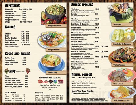 Two Amigos Mexican Grill menu in Stockbridge, Georgia, USA