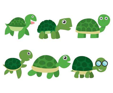 Cartoon Turtle Vector Vector Art & Graphics | freevector.com