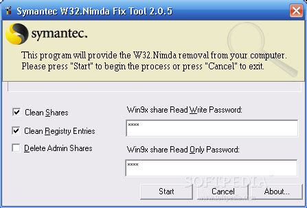 W32.Nimda.A@mm Removal Tool 2.0.5 - Download, Review, Screenshots