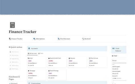Finance Tracker | Notion Template
