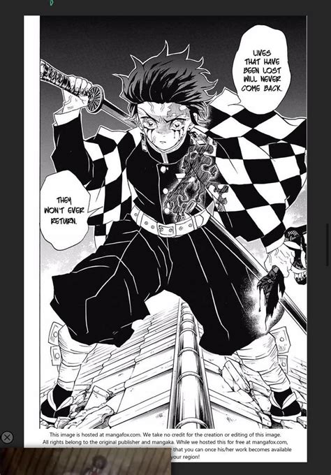 Blood eye Tanjiro in the Manga : DemonSlayerAnime