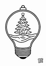 Decorated Christmas light bulb coloring Page  Color This Life sketch template