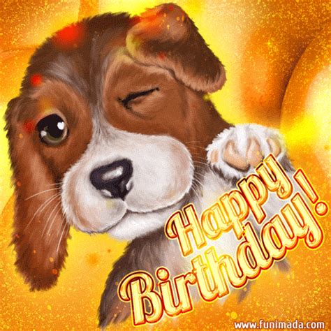 Animated Happy Birthday Dog Gif