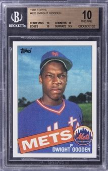 Lot Detail - 1985 Topps #620 Dwight Gooden Rookie Card - BGS PRISTINE 10