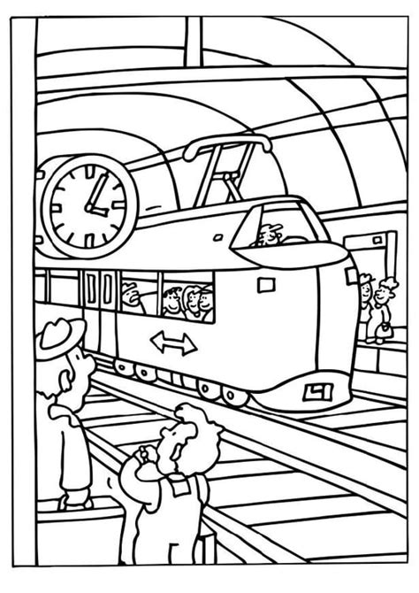 Coloring Page train station - free printable coloring pages - Img 6555