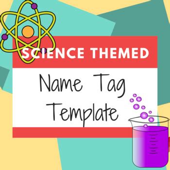 FUN Free Science Printable Name Tag Template, Placards, & Cards for ...