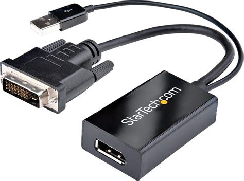 Amazon.com: StarTech.com DVI to DisplayPort Adapter - USB Power - 1920 x 1200 - DVI to ...