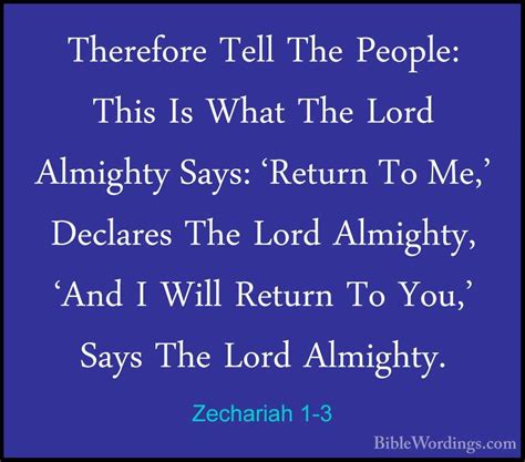 Zechariah 1 - Holy Bible English - BibleWordings.com