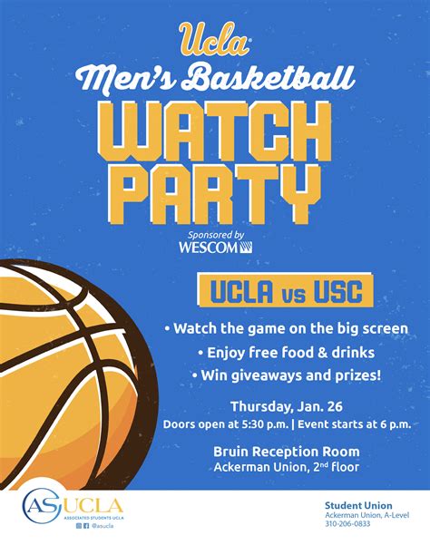 Join UCLA Student Union to watch UCLA vs. USC Basketball live — ASUCLA